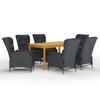 Día Y Noche - Día Y Noche 7-Piece Garden Dining Set Dark Gray