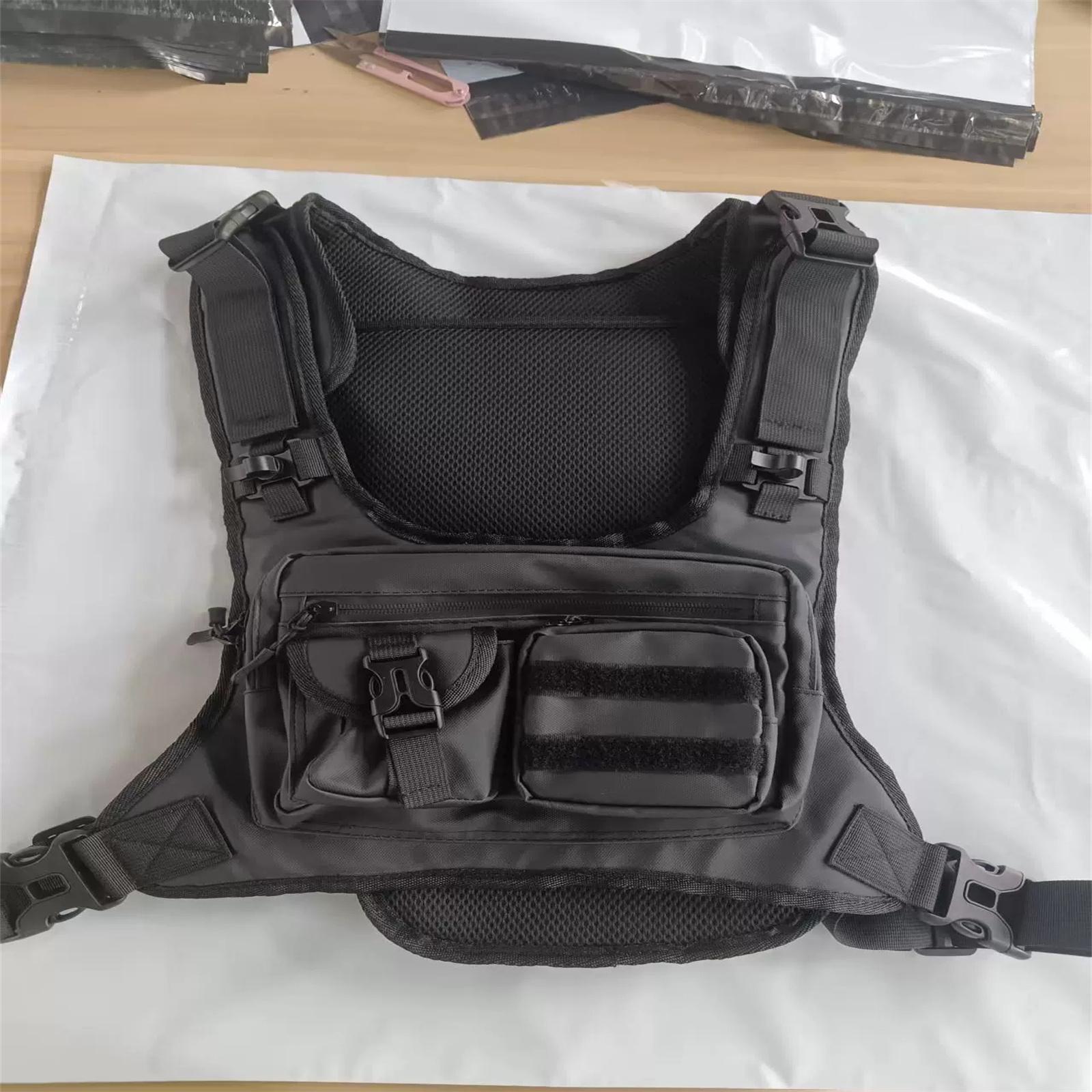 Outdoor Tactical Chest Rig Vest Multi Pocket Utility Pack Adjustable Straps Durable Material Lightweight Design for Field Use One Size