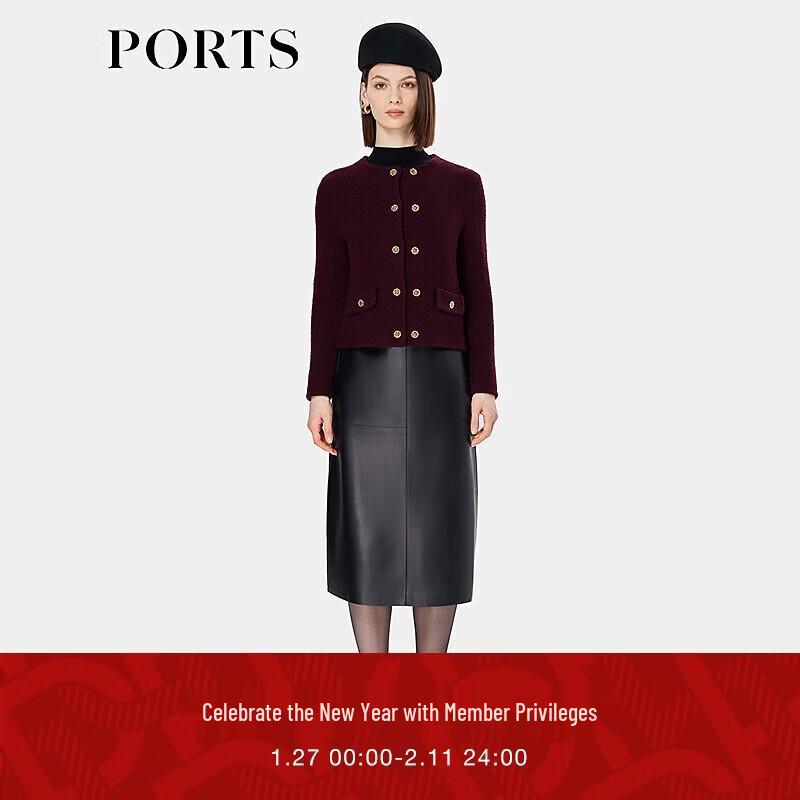 

PORTS Women s 2025 Autumn Exquisite Looped Texture Knit Cardigan S