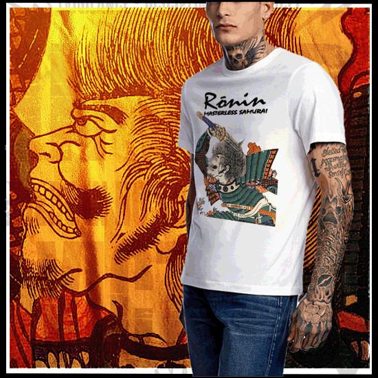 

Samurai t-shirt Japanese Ronin kanji warrior Bushido code Brave Warrior ronin M