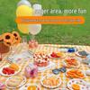 Portable Waterproof Outdoor Picnic Mat - Thick, Moisture-Proof, Non-Woven Fabric Lawn Cushion