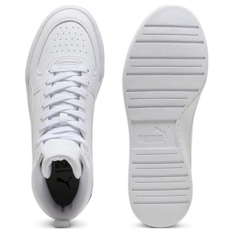 Puma Caven Abrasion Resistant Mid Top Skateboard Shoes Unisex White 401799-01