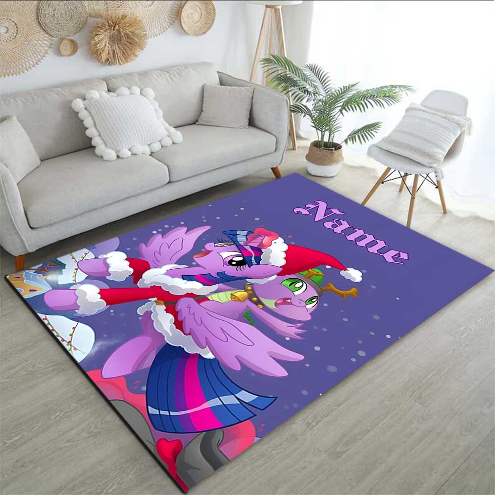 Little Pony (8) Customize your name rug, office chair cushion, home bedroom living room gift.