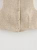 Women's Spring Slimming Textured Vest with Matching Belted Skirt Pants