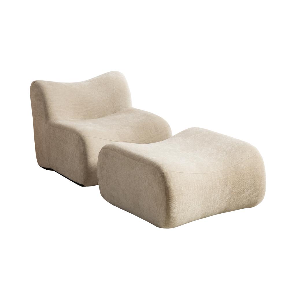 Modular compression sofa made of chenille fabric, filled with 30D high-elastic foam. Easy to move, non-slip base, ideal for living room. Light Khaki