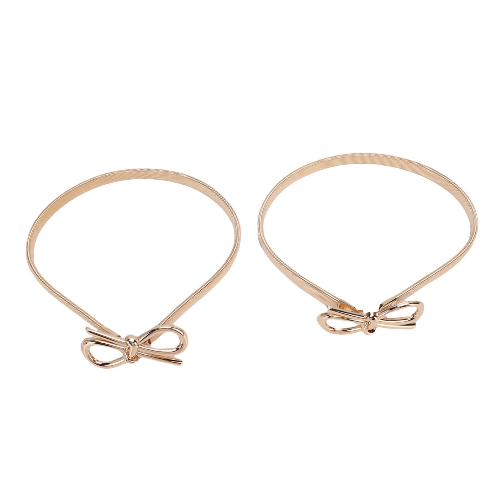 

4pcs Curtain Tiebacks Aluminum Alloy Spring Design Curtain Holdbacks Ties Modern Style Gold for Office Bedroom Living