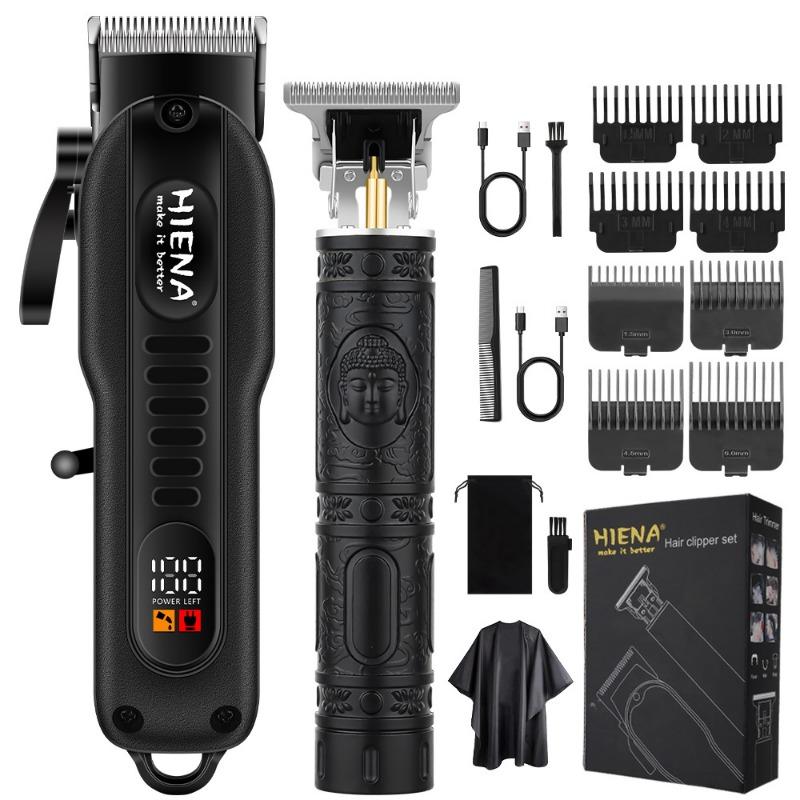 New multifunctional electric hair clipper set oil head electric clipper long endurance men's razor digital display barber scissors universal