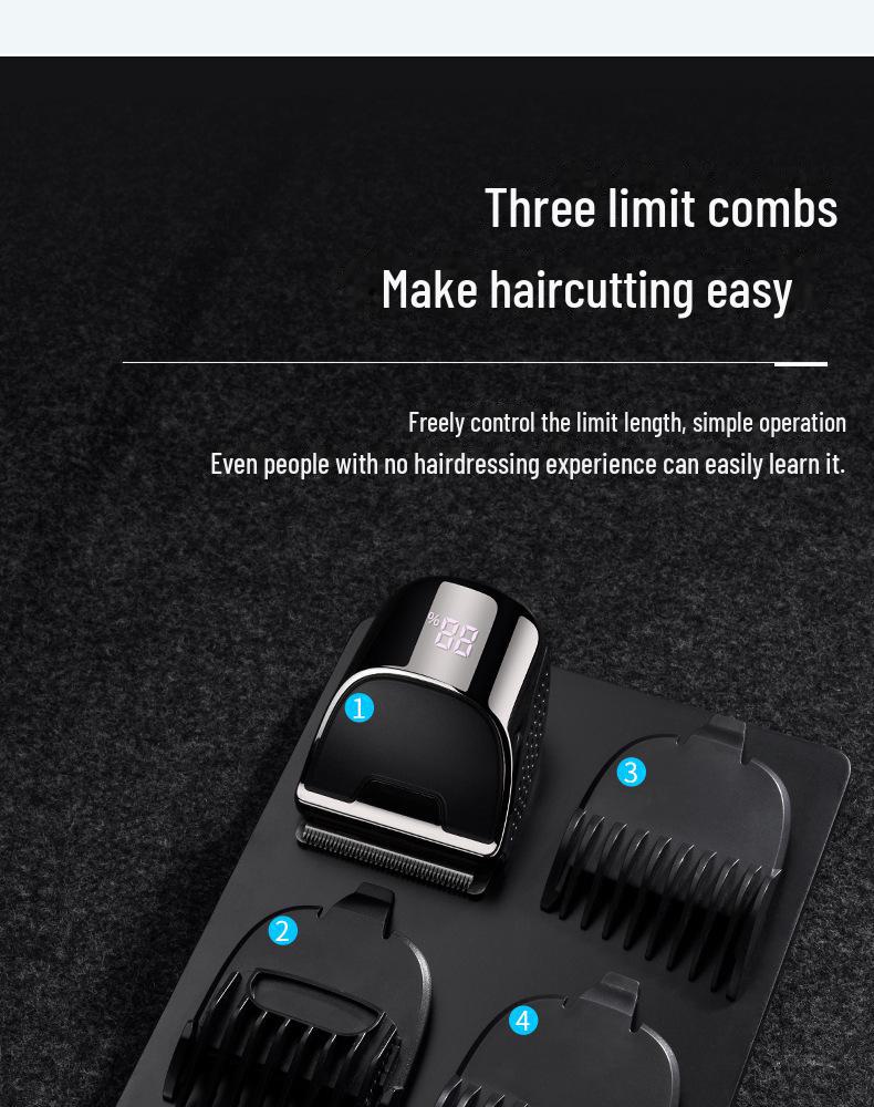 Rechargeable Electric Hair Clipper with Zero Blade for Men