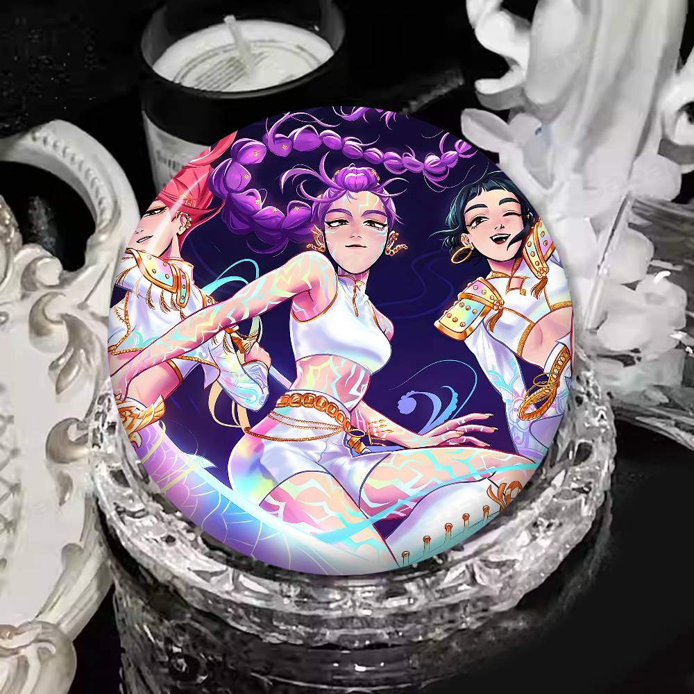 Kpop D-Demon H-Hunter New Brooches Soft Button Pin Funny Silly Gnarpy on A Skateboard Meme Badge Gamer Collection Gifts