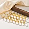 18K Gold Plated Stainless Steel Cubic Zirconia Huggie Hoop Earrings, Hypoallergenic Small Earrings for Women Stylish Zircon