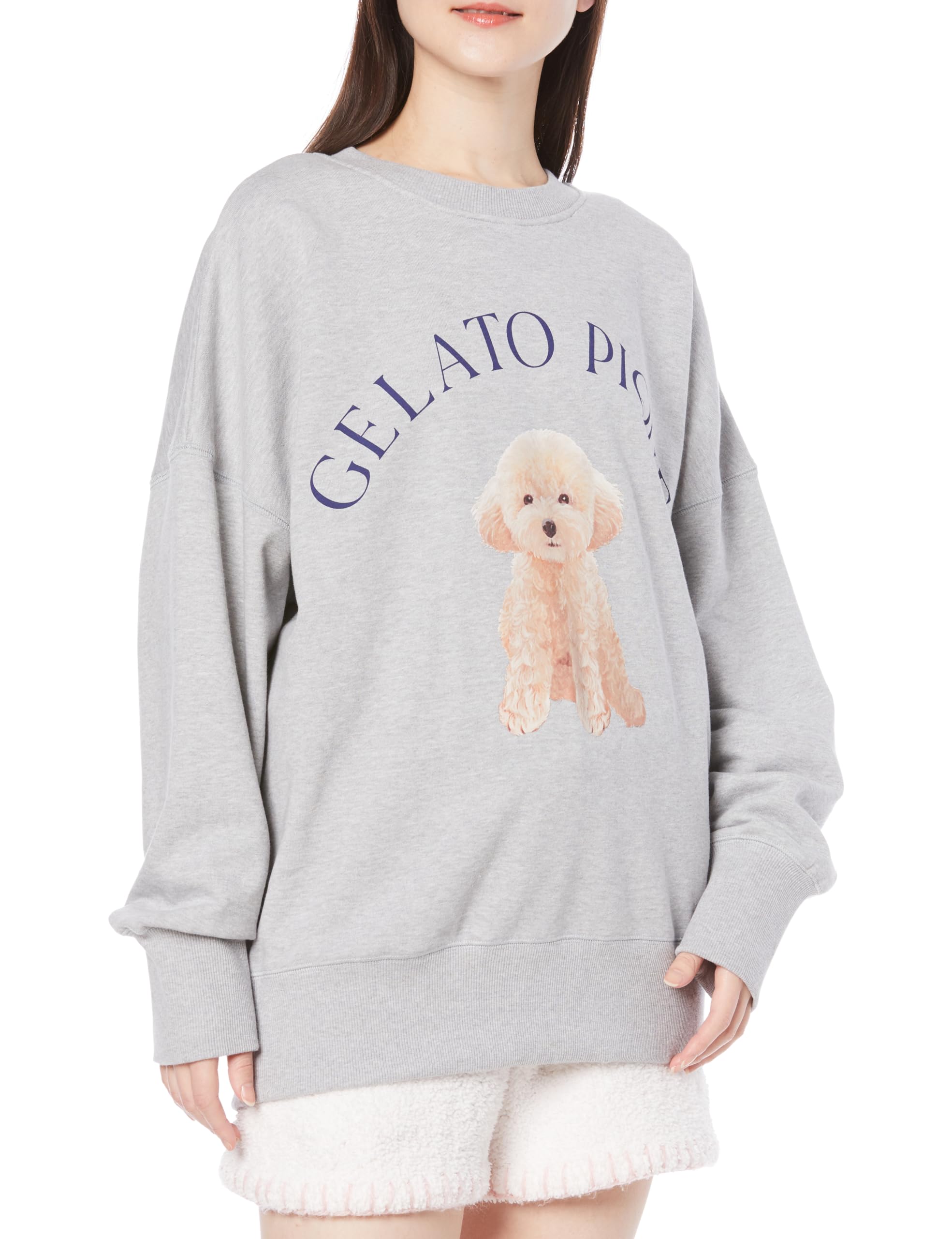 

Gelato Pique Dog Print Fleece Pullover (PWCT241261, Women s, GRY) серый