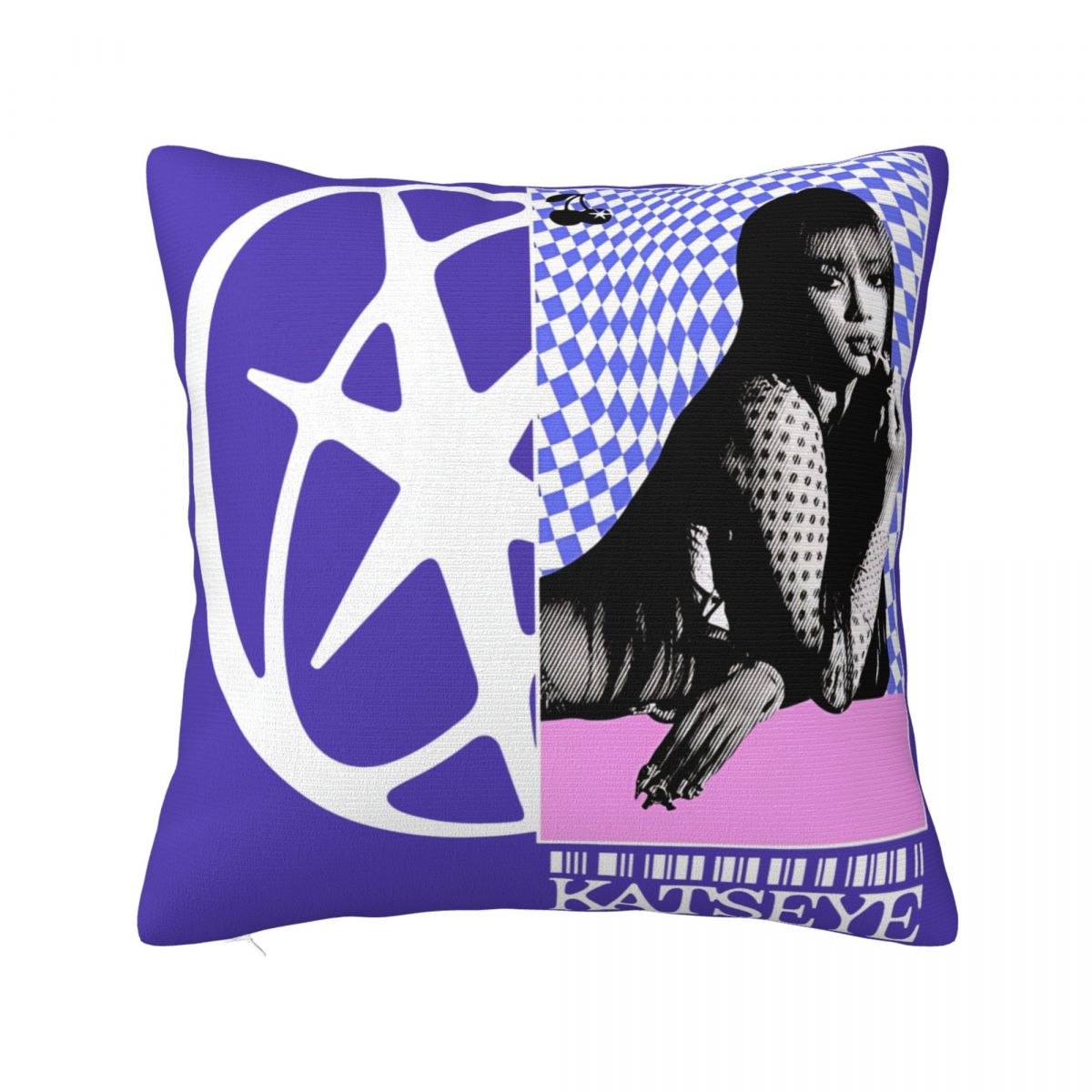 

KATSEYE Eye Logo Hand Drawn Square Pillowcases Living Room Cushion Cover Cool Decorative Throw Pillow Case 4545 30x30cm 12x12in