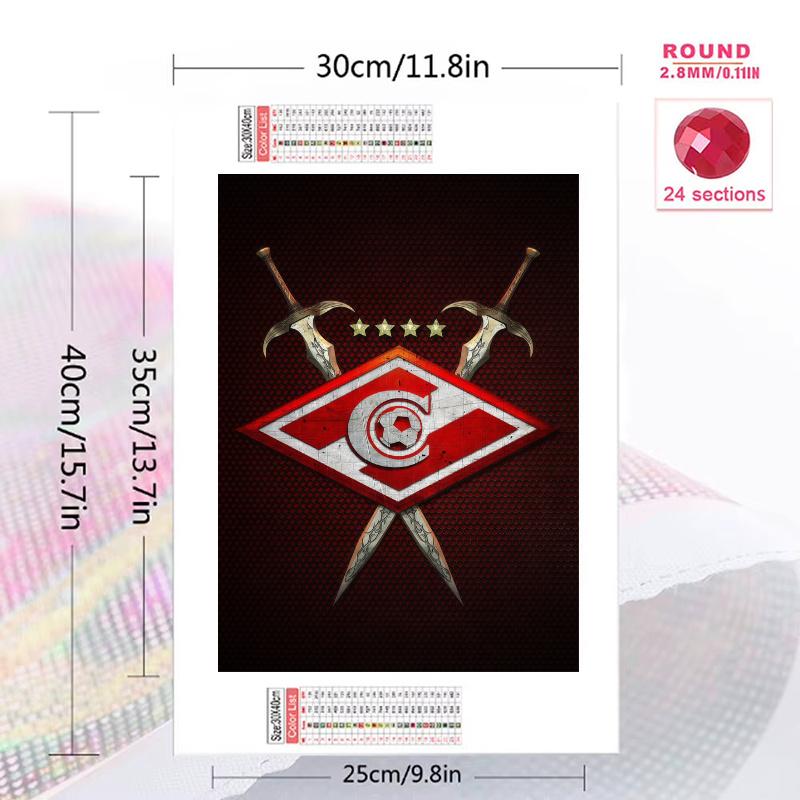 Spartak Moscow Dream.69 100% Round Full Drill 5D DIY Diamond Painting Embroidery Cross Stitch Rhinestone Décor