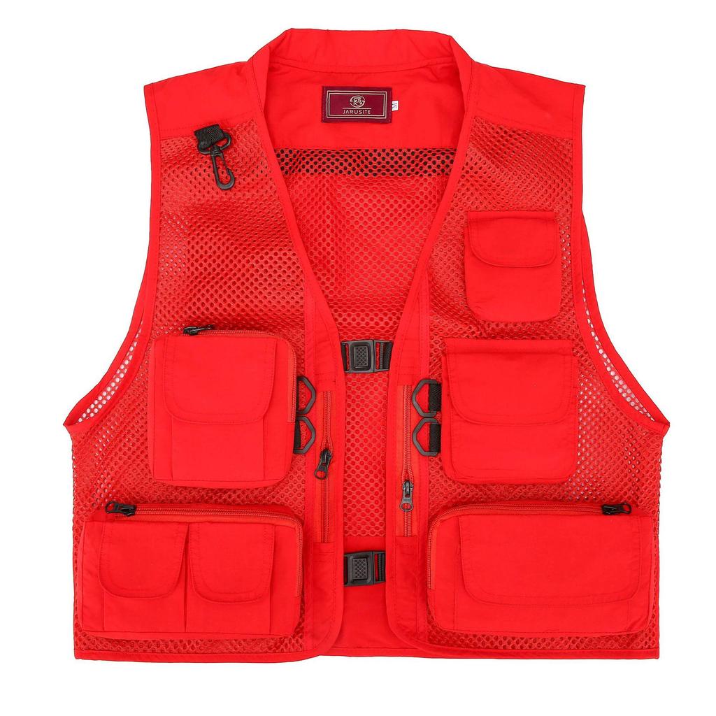 Men's Breathable Multi-Pocket Outdoor Vest for Fishing, Photography, and Workwear