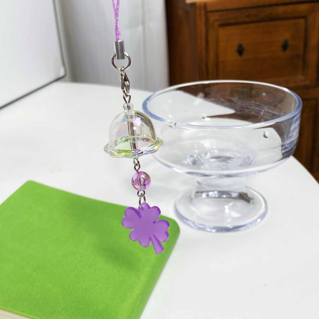 Mehrzweck-Windspiel mit vierblättrigem Kleeblatt und Glücksbringer, elegante Farbe, robustes Acryl, modisches Accessoire