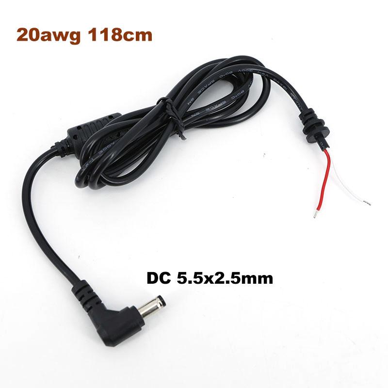 5.5x2.1mm 5.5x2.5mm DC male Power Charger right angle Plug supply Cable Connector for PC Laptop power adapter repai