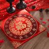 Chinese Style Seat Cushion Red Valentine's Day Wedding Blessing Kneel Cushion Square Bay Window Sofa Back Pillows Home Decor