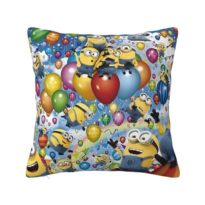 

Custom The Rise Of Gru Minions Film Pillow Covers for Living Room Anime Cute Cartoon Luxury Cushion Cover Square Pillowcase 20x20Inch