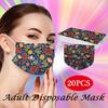 20PCS Adult's Mask Paisley Print Disposable Face Mask Industrial 3Ply Ear Loop