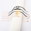 Hot Sale Copper Tube, Compass Personality Bracelet Black Hexagonal Diamond Five-piece Bracelet Women