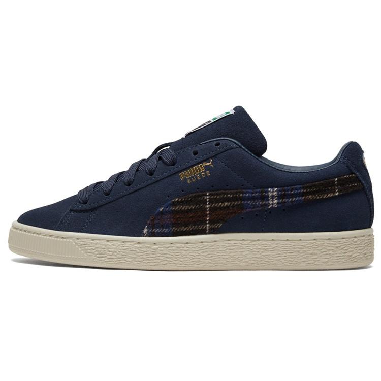 PUMA Unisex Suede Classic Flannel Sneakers Blue Men s 384605-02 EU 35.5