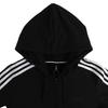 adidas Wesentlicher 3-Streifen Reißverschluss Hoodie Damen Jacken Schwarz GL6053