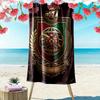 Königliches Emblem Heritage Strandtuch Strand Outdoor Camping Saugfähiges Badetuch Schwimmen Meeresufer Outdoor Picknick Strandmatte Strandtuch Strand