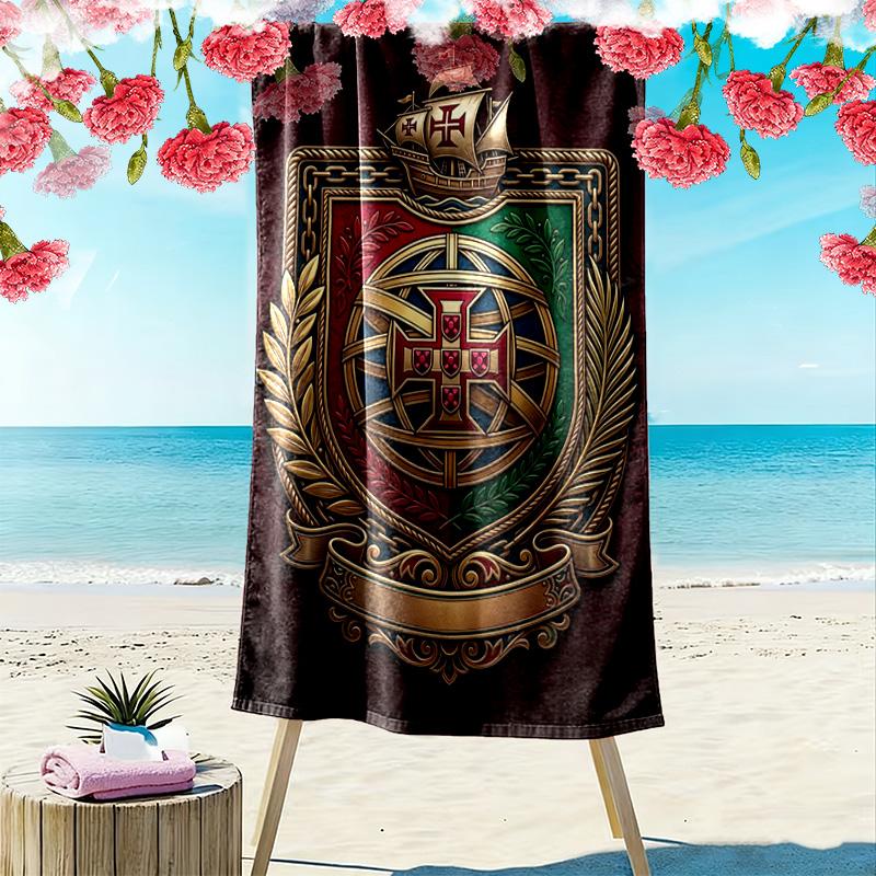 Royal Emblem Heritage beach towel beach Outdoor camping Absorbent bath towel swim seaside Outdoor picnic beach mat beach towel beach