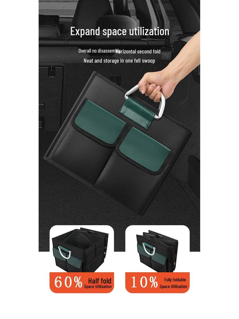 Large Capacity Car Trunk Organizer with Shoe Compartment