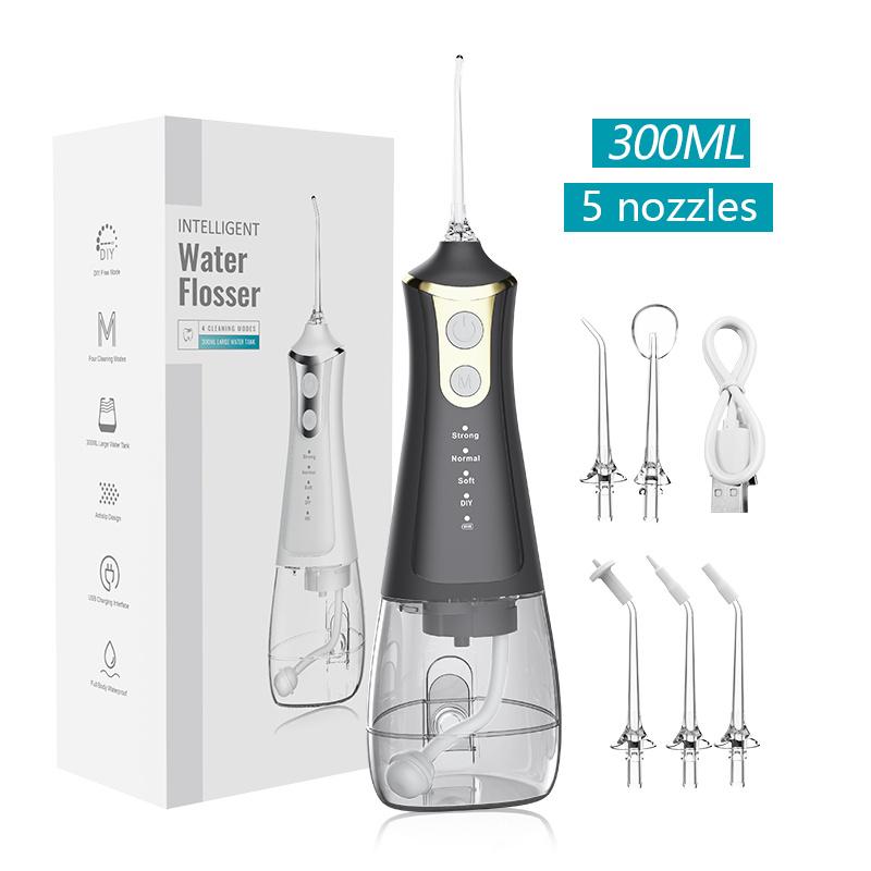 Portable Oral Irrigator Mini Dental Electric Dental Water Flosser Portable Teeth Cleaning 300ML Water Tank Teeth Cleaner Travel
