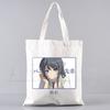 Bunny Girl Senpai Sakurajima Mai Shopper Bags Shopping Bag Tote Bag Shoulder Bag Canvas Bags Large Capacity College Handbag