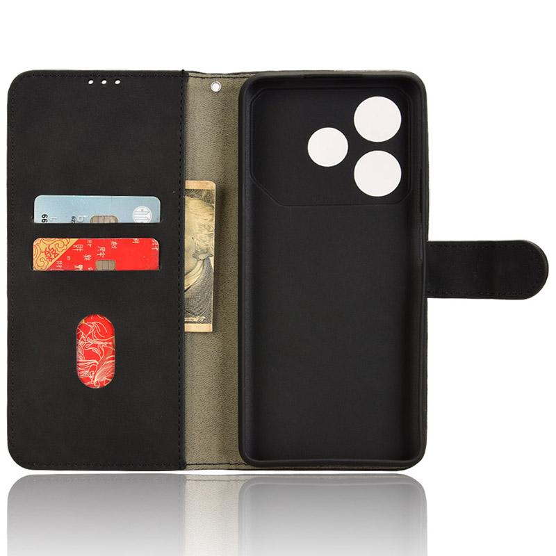 For TECNO Pova 6 Neo Case Skin-Touch Leather Wallet Stand Anti-Drop Phone Cover