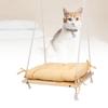 Cat Window Perch Sturdy Cat Window Bed Resting Seat Space Saving Wooden Window Mounted Cat Hammock P