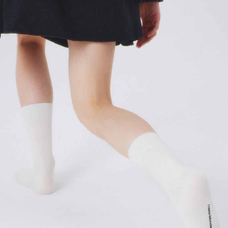 

Я ненавижу понедельник [IHM250324] Новые базовые носки белые FREE