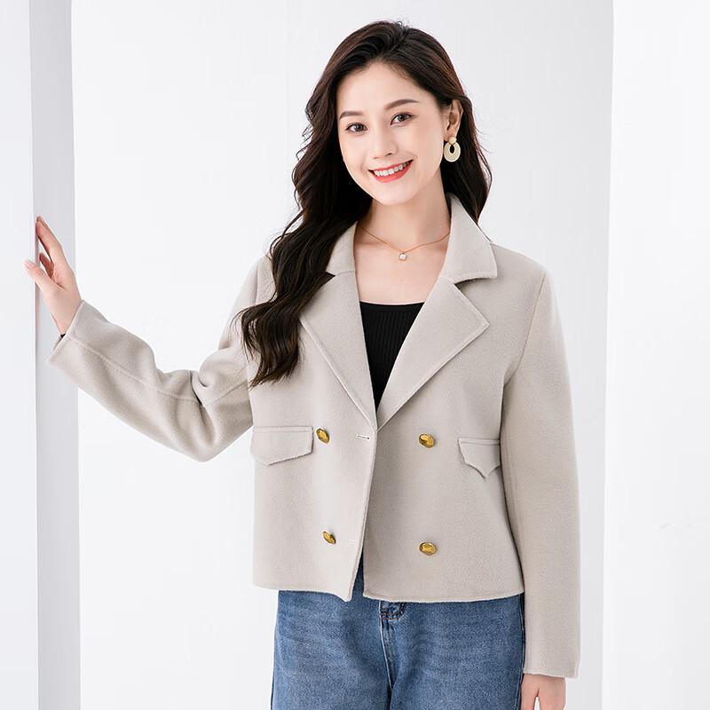 Fanzhen Women's Petite Fit 100% Wool Short Coat