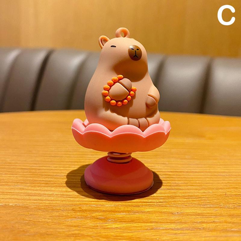 

Capybara Car Decor Creative Spring Capybara Shaking Head Dashboard Figurine Ornament Car Interior Decoration