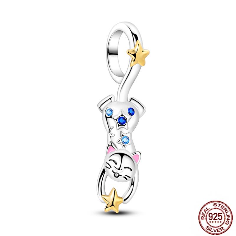 Rose Gold Yellow Charms Copper Sunflower Leopard Firefly Beads Fit Original Bracelet Luminous Charmdiy Jewelry Gift