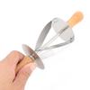 Stainless Steel Croissant Rolling Cutter Bread Dough Pastry Making Tool with Wooden Handle
