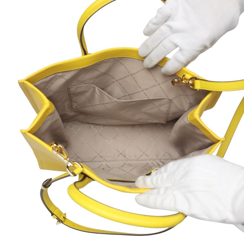 Michael Kors Shoulder Bag Handbag Cowhide yellow Women Used