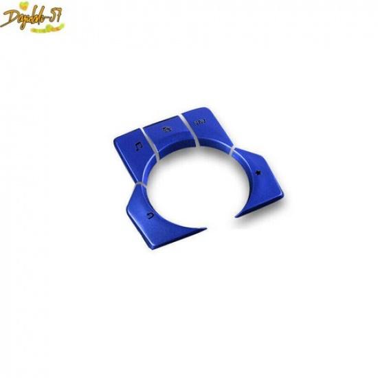 For Mazda CX-5 CX5 2018- Blue Aluminum Console Multimedia Button Cover Decor
