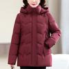 Women Plus Size Hooded Padded Coat Winter Warm Quilted Cotton Outerwear Jacket