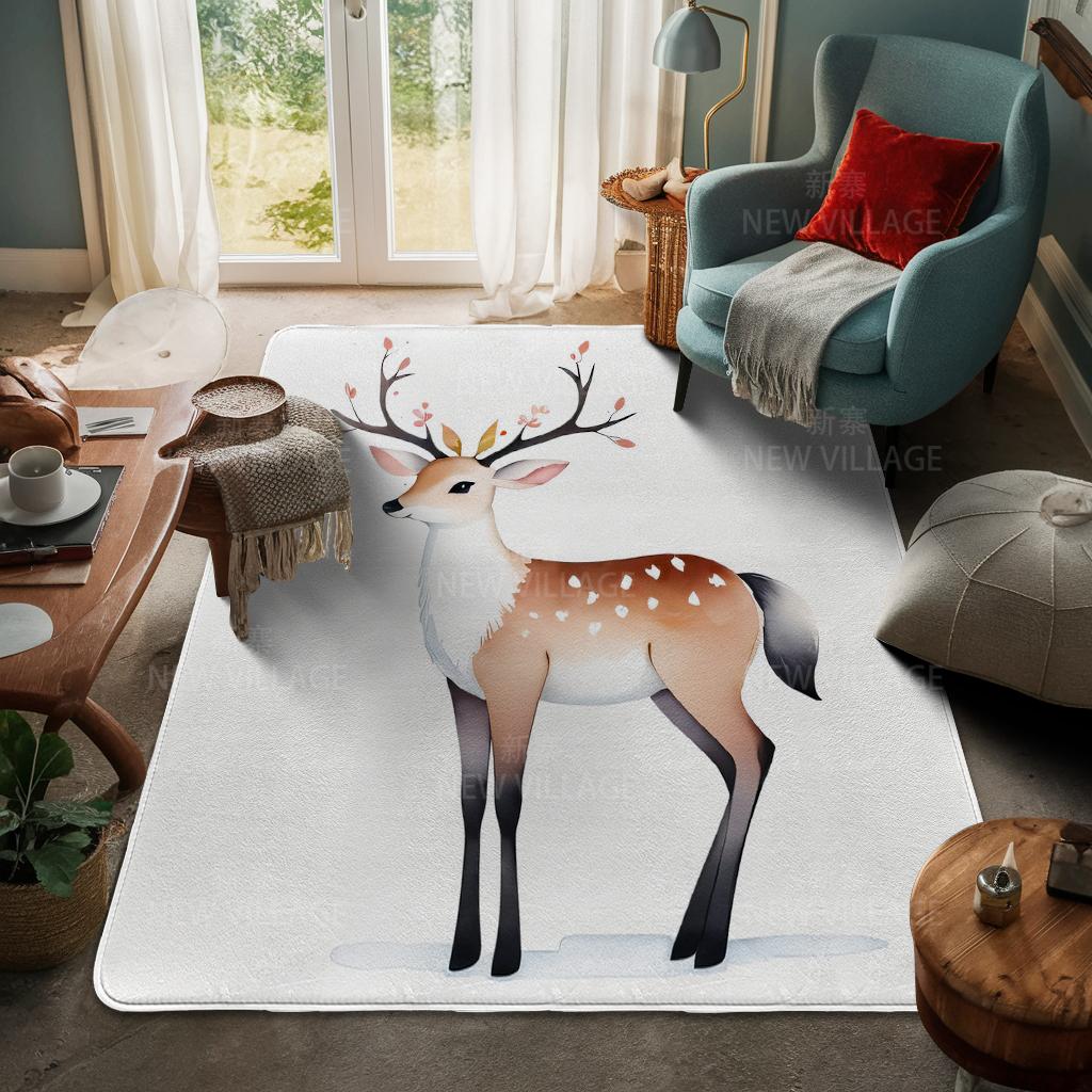 House Entrance Carpet Home Door Mat Living Room Bath Foot Bathroom Non-slip Water Absorption Rugs Bath Merry Christmas Winter