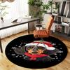 1pc Santa hat, snowflakes Pattern Office Round Rugs, Under Chair Round Rugs for Living Room, Bedroom, Bathroom Decoration Carpet 091860
