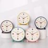 Creative Morandi Colorful Desktop Alarm Clock Students Wake Up Bedroom Decorative Clock Quartz Silent Watch Decorative Ornaments