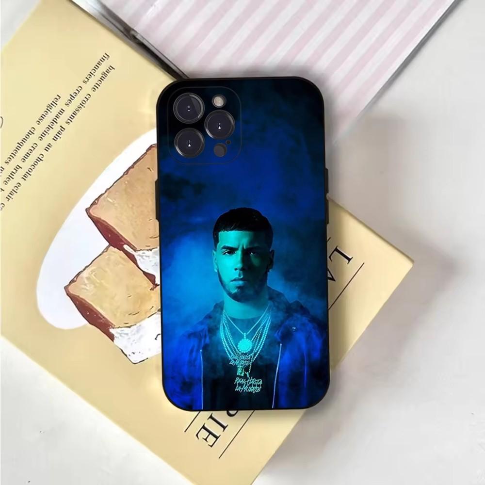 Rapper A- Anuel AA Real Phone Case For iPhone 16,15,14,13,12,11,Pro,X,XS,Max,XR,Plus,Mini Soft Black Cover