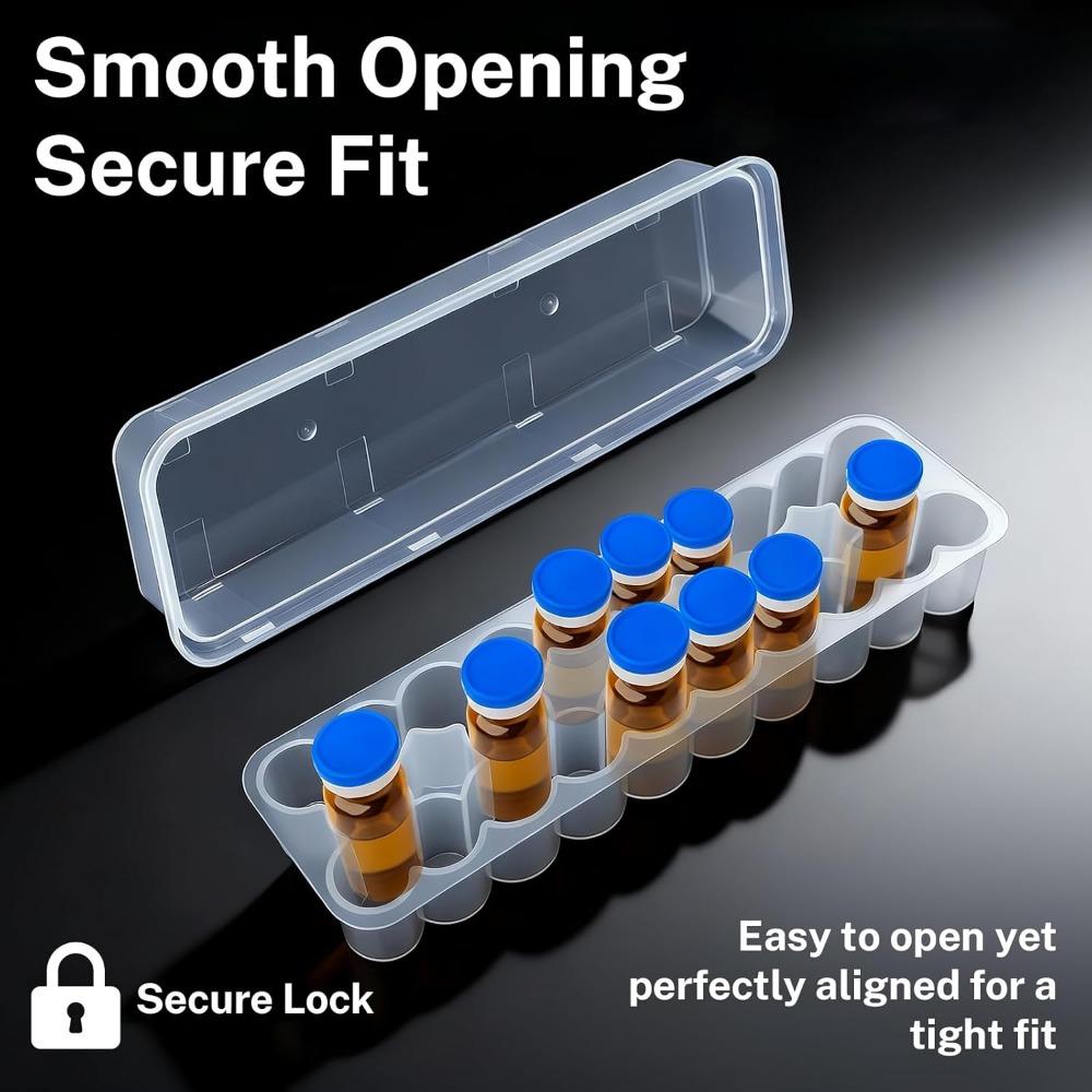 Plastic Microtube Storage Box Stackable Freezer Tube Box Vial Storage Case  Diabetic Supplies