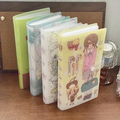 A5 Stickers Storage Booklet with 40pcs Inner Pages Large Capacity Exhibition Photo Album Button Type Manicure Sticker Folder