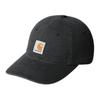 Carhartt WIP Embroidered Pattern And Square Label Pure Cotton Dearborn Uncoated Canvas Duck Bill Cap Unisex Caps Black I036654-89-06