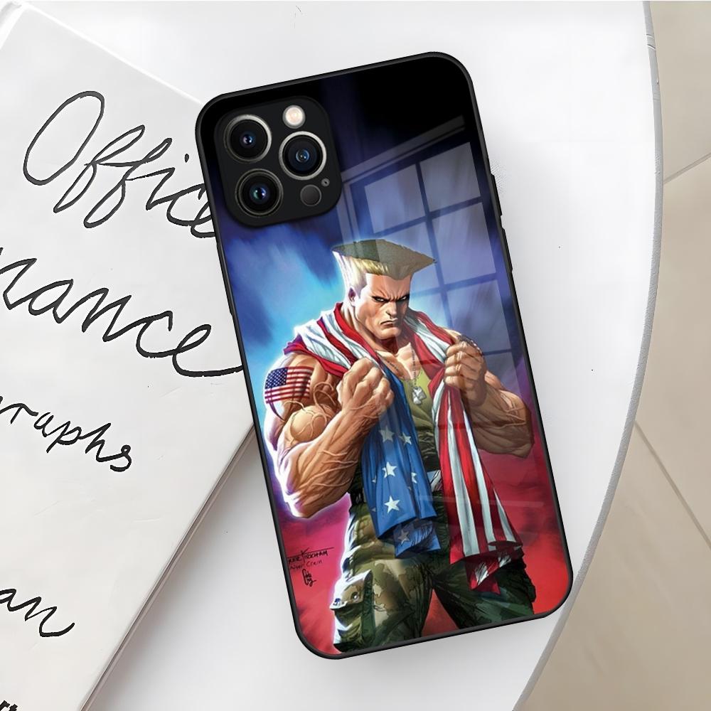Spiel S-Street F-Fighter Handyhülle für Iphone 16 15 14 12 11 13 Pro Max Mini X Xr Xs Se 8 Puls Glas Abdeckung
