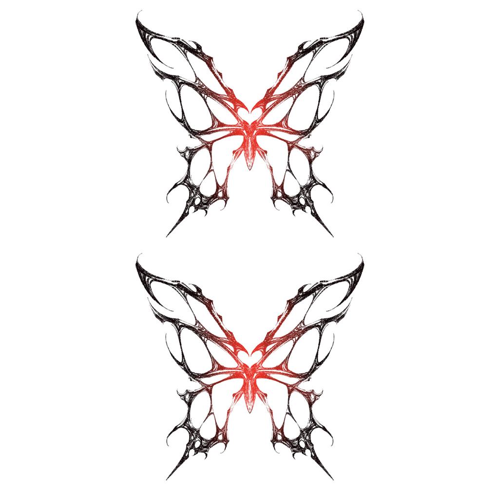 Simple Personality Spice Girl Three-Dimensional Butterfly Flower Wicker Collarbone Arm Tattoo Sticker